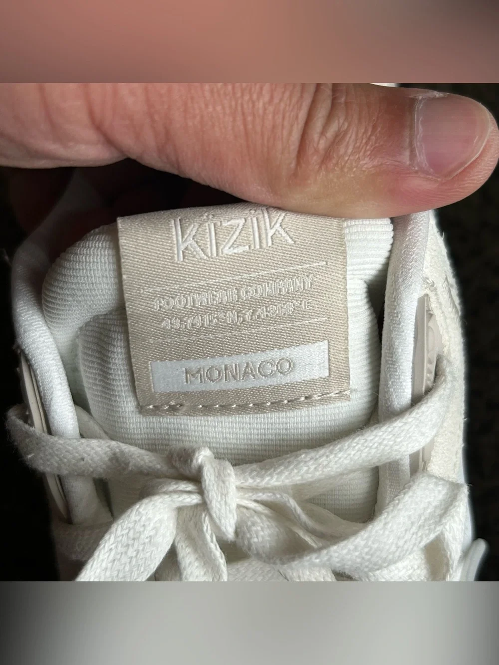 Kizik Monaco Shoes Womens 8.5 White Moonbeam Hands Free Slip On Comfort Sneakers